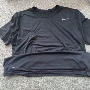 Nike Black Dri-FIT Athletic Tee with Subtle Swoosh